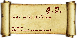 Gröschl Diána névjegykártya